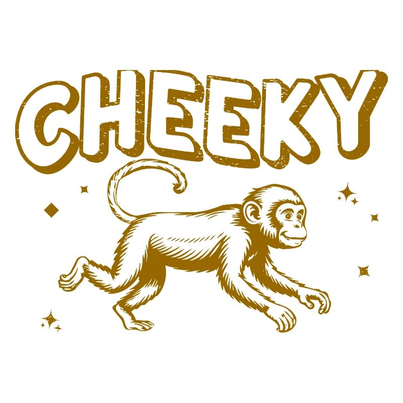 Playful Cheeky Monkey Illustration