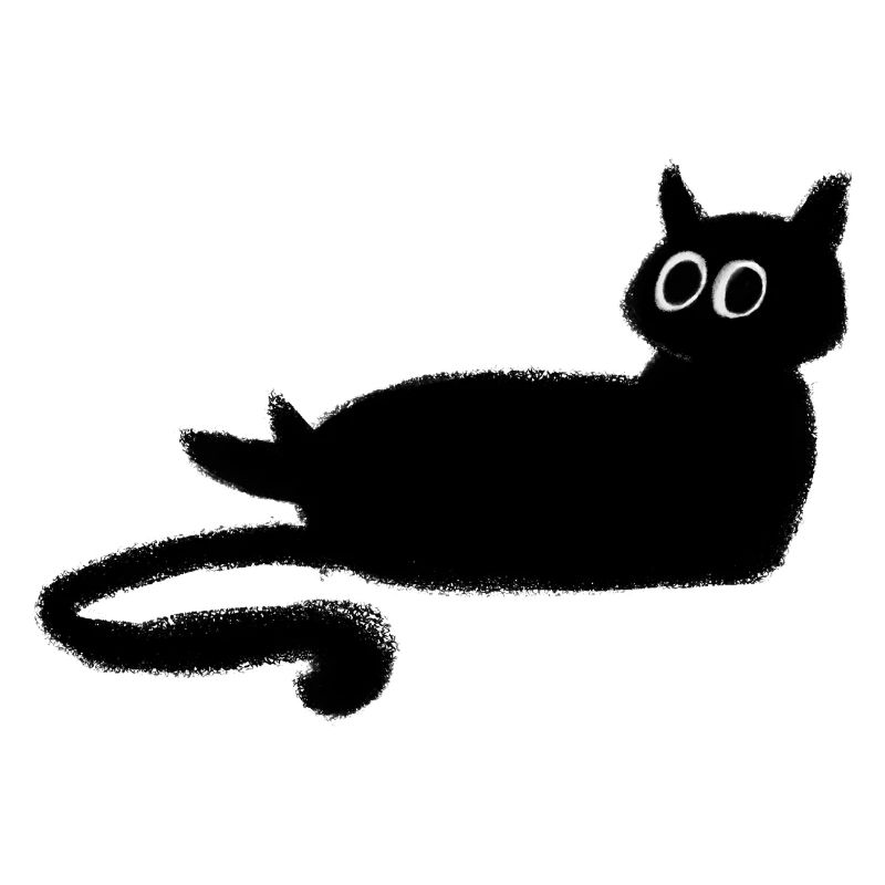Charcoal Black Cat