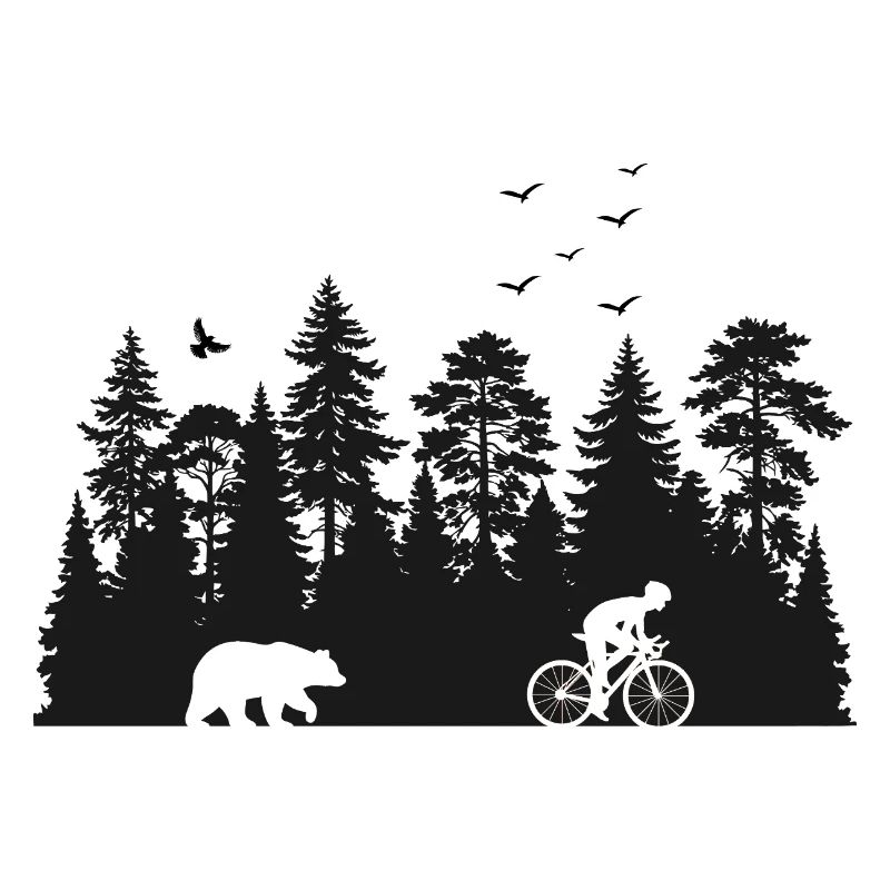 Forest in love with cyclists