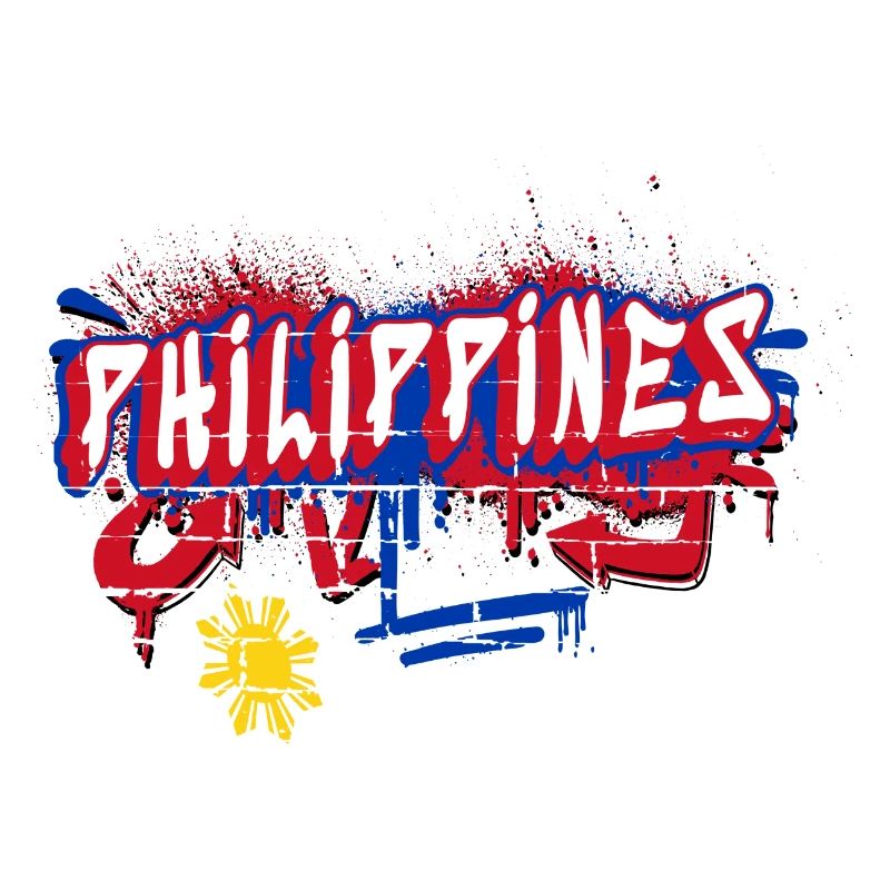 Design de drapeau graffiti des Philippines