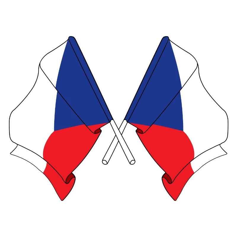 Two flags Czech Republic