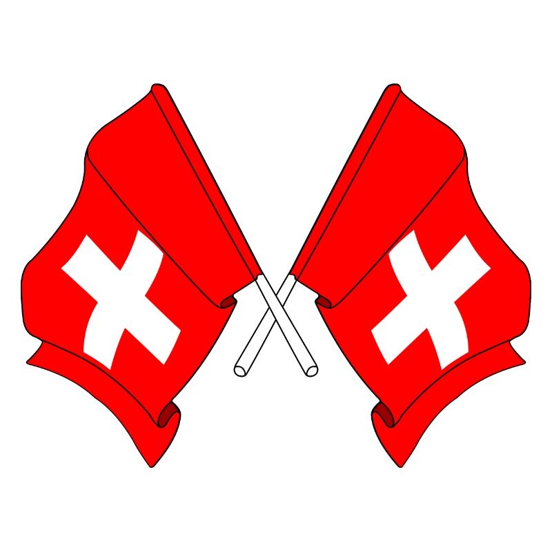 Deux drapeaux Suisse