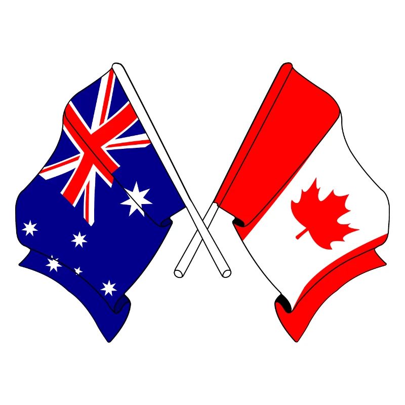 Drapeau de l’Australie et du Canada