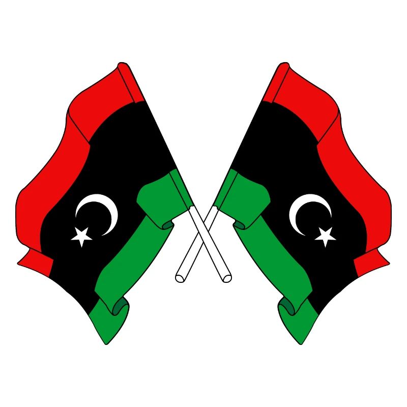 Deux drapeaux Libye
