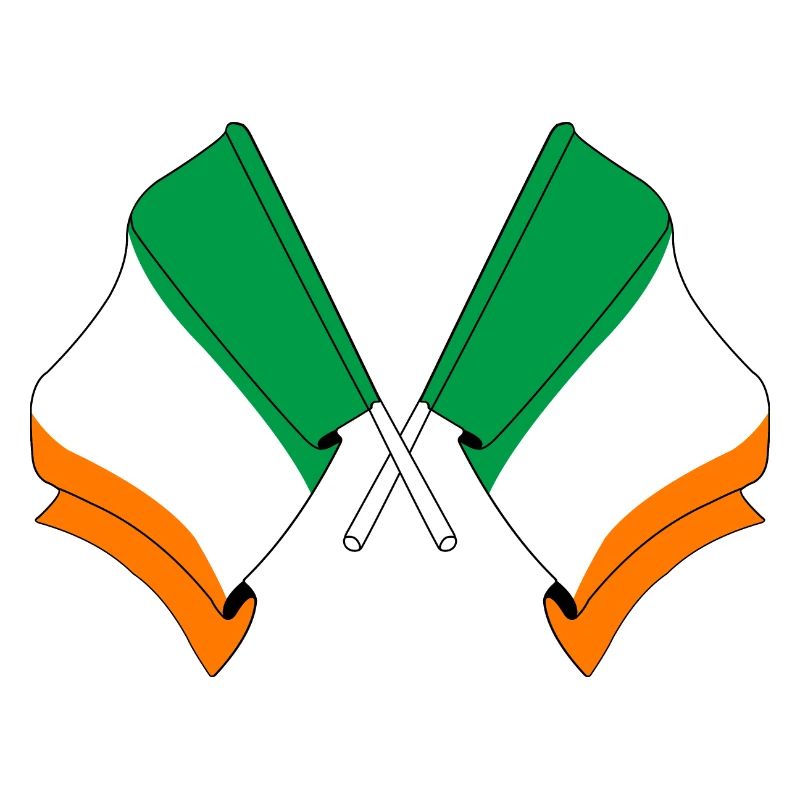Deux drapeaux croisés de l’Irlande
