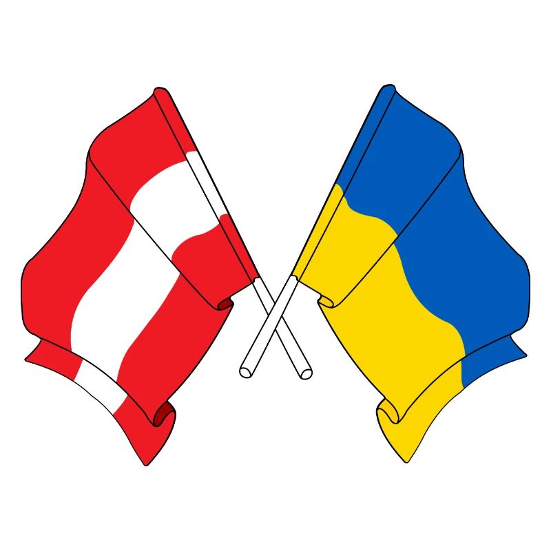 Drapeau Autriche drapeau Ukraine