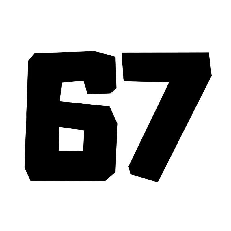 Graphisme rétro 67 Numbers Typer
