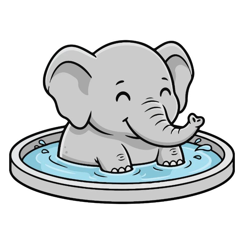 Elefant im Planschbecken