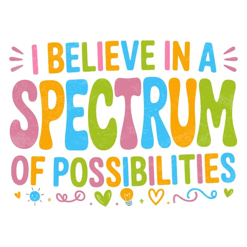 Autism Awareness Support rainbow