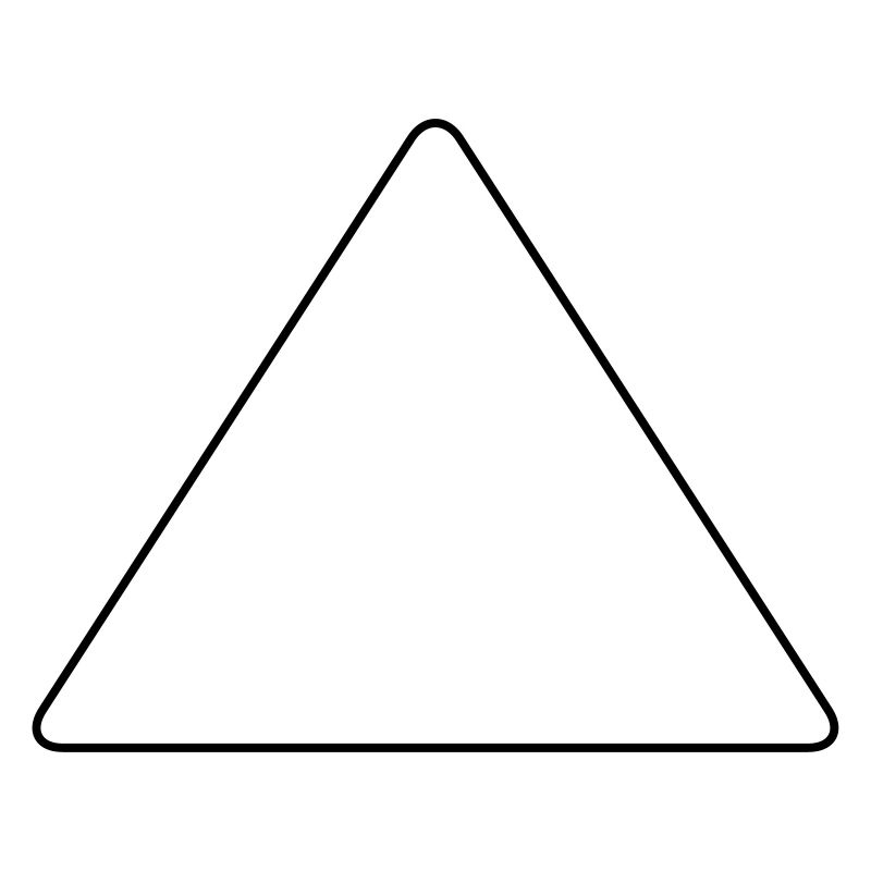 Triangle avec coins arrondis