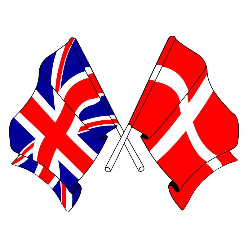 Drapeau de l’Angleterre, drapeau du Danemark