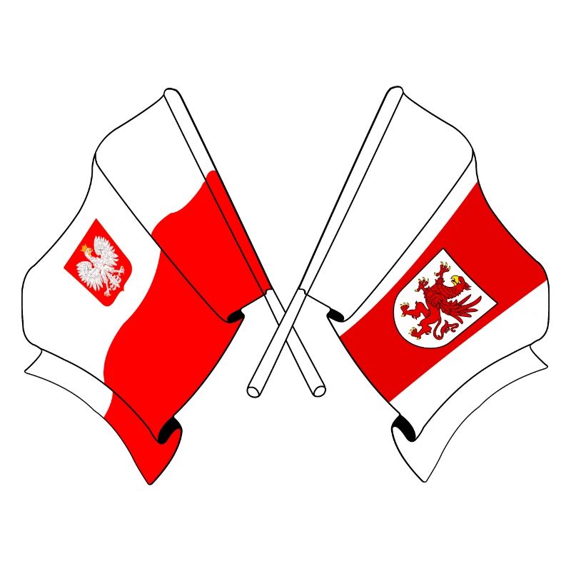 Drapeau Pologne, Poméranie croisé
