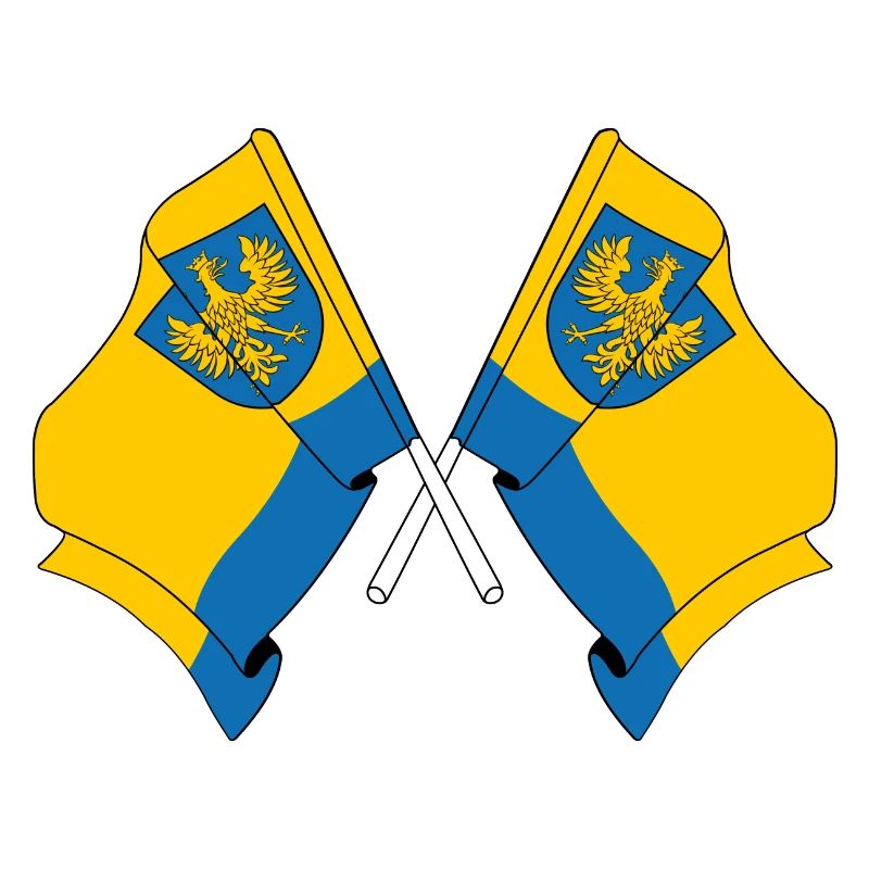 Zwei Flaggen Opole