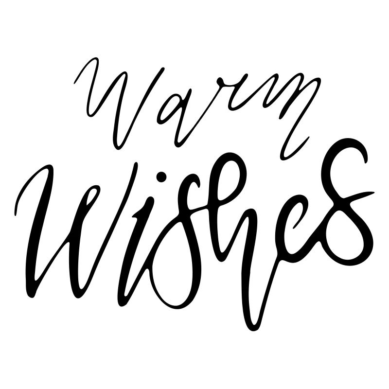 Warm Wishes – Lettrage à la main Design multicolore Var