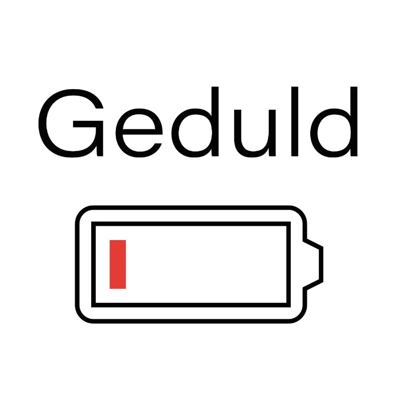 Geduld – Batterie leer Minimal Statement
