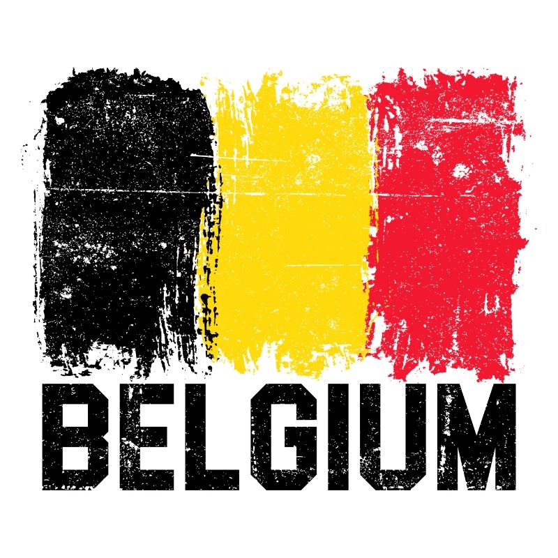 Coups de pinceau du drapeau belge