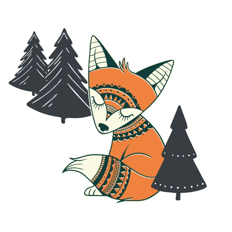 Magical forest fox
