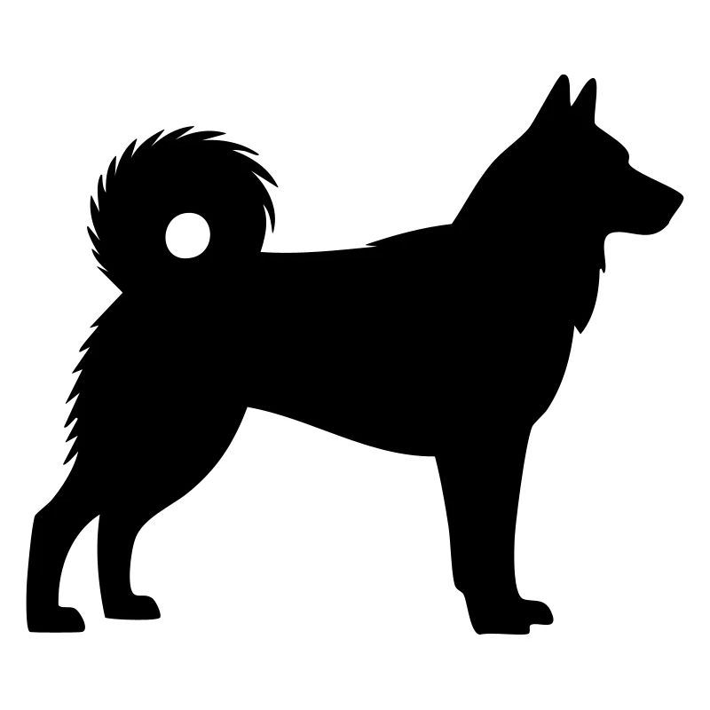 Silhouette de chien husky