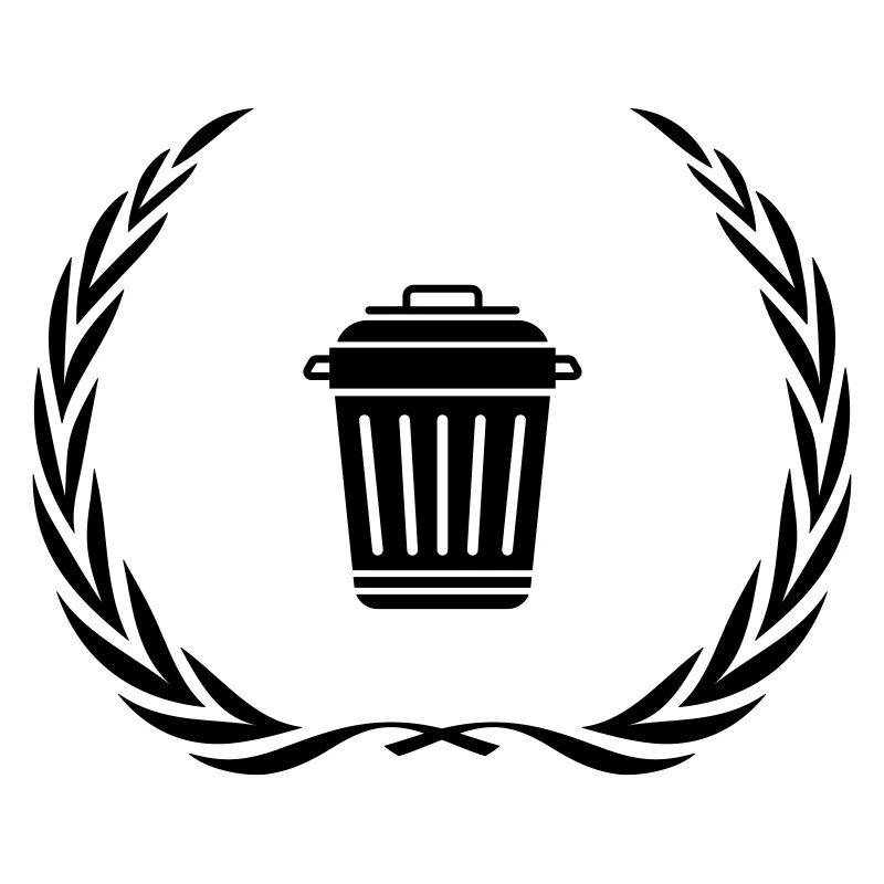 Garbage Can Symbol Wreath