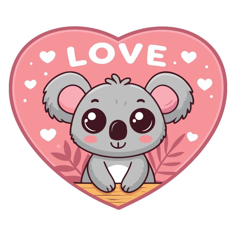 Coeur Koala Amour Doux