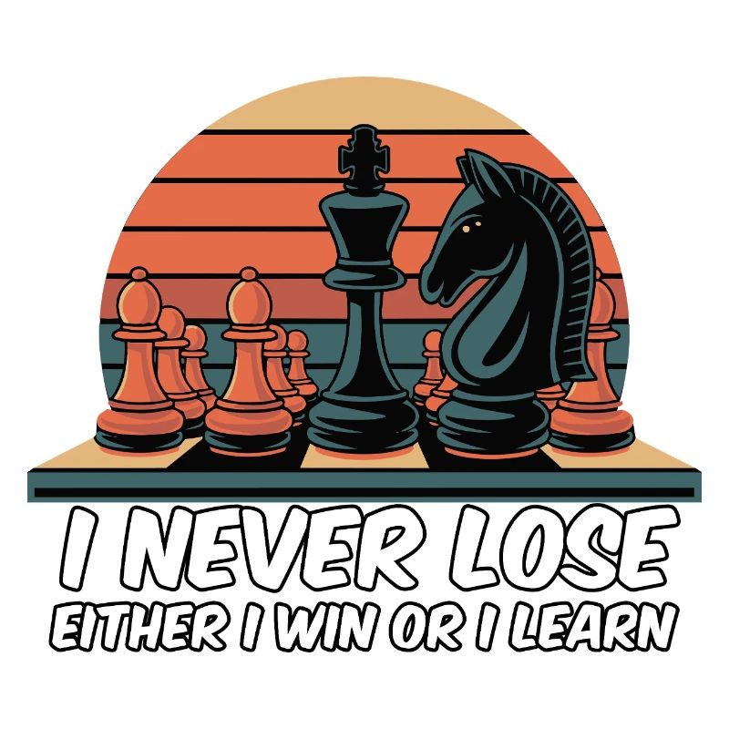 Chess Saying - I Never Lose