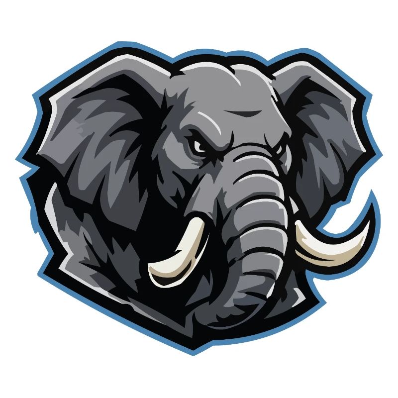 Elefantenkopf Maskottchen-Logo