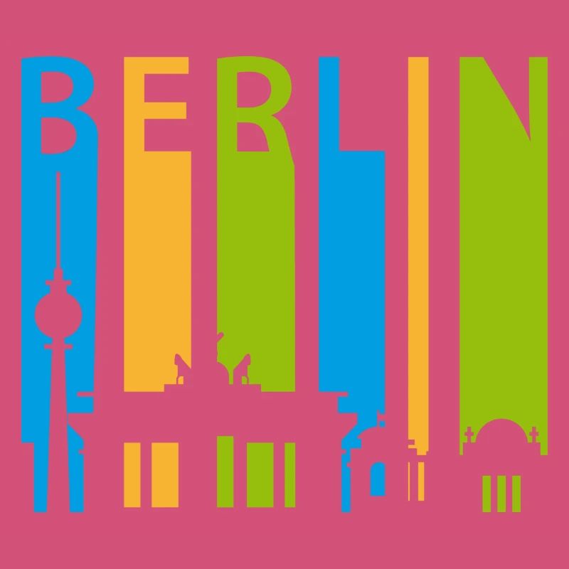 Berlin Schiftzug avec silhouette