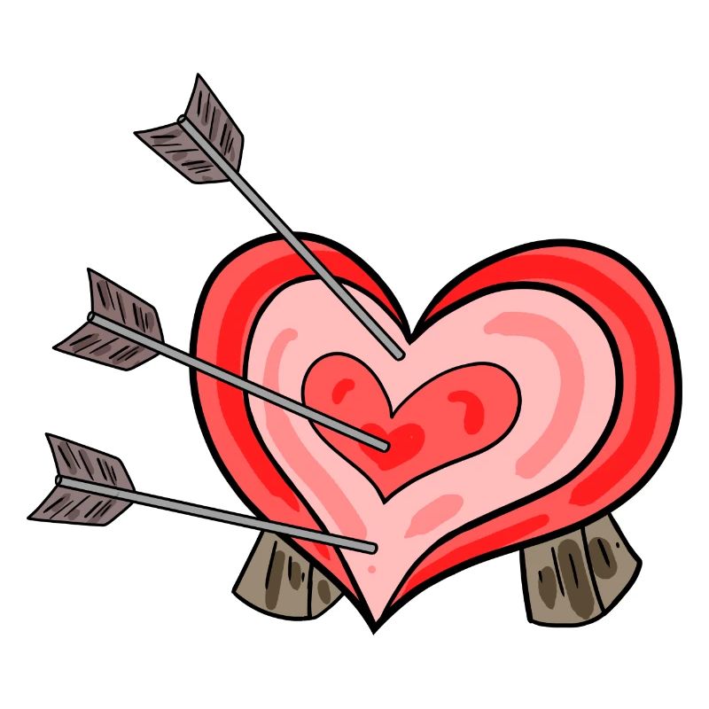 Flèches avec cible cardiaque