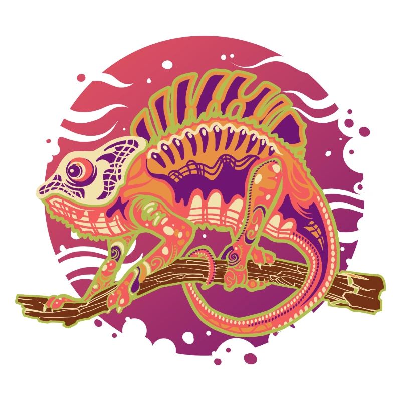 Caméléon PsyPop sur Branche