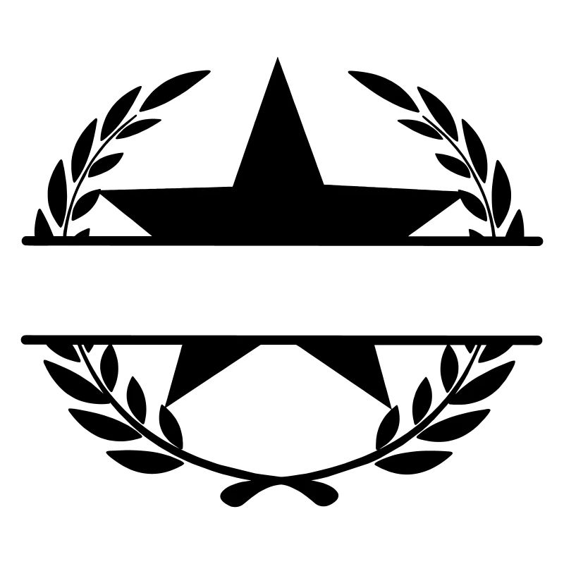 Étoile monogramme couronne de laurier
