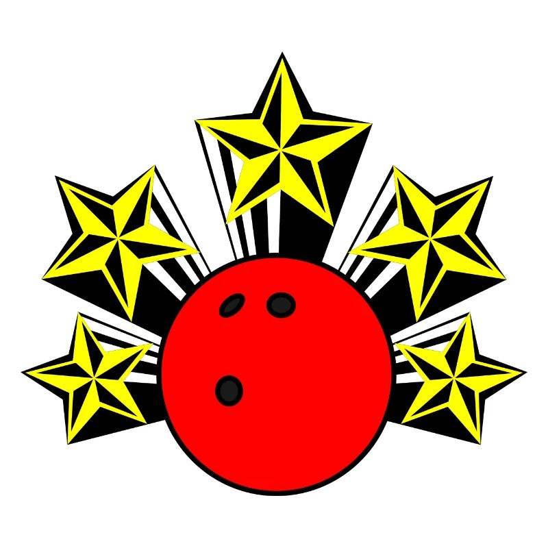 Boule de bowling avec des étoiles