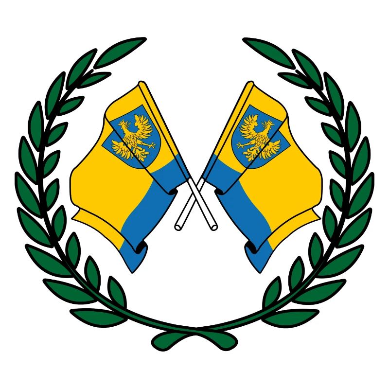 Flags Opole laurel wreath