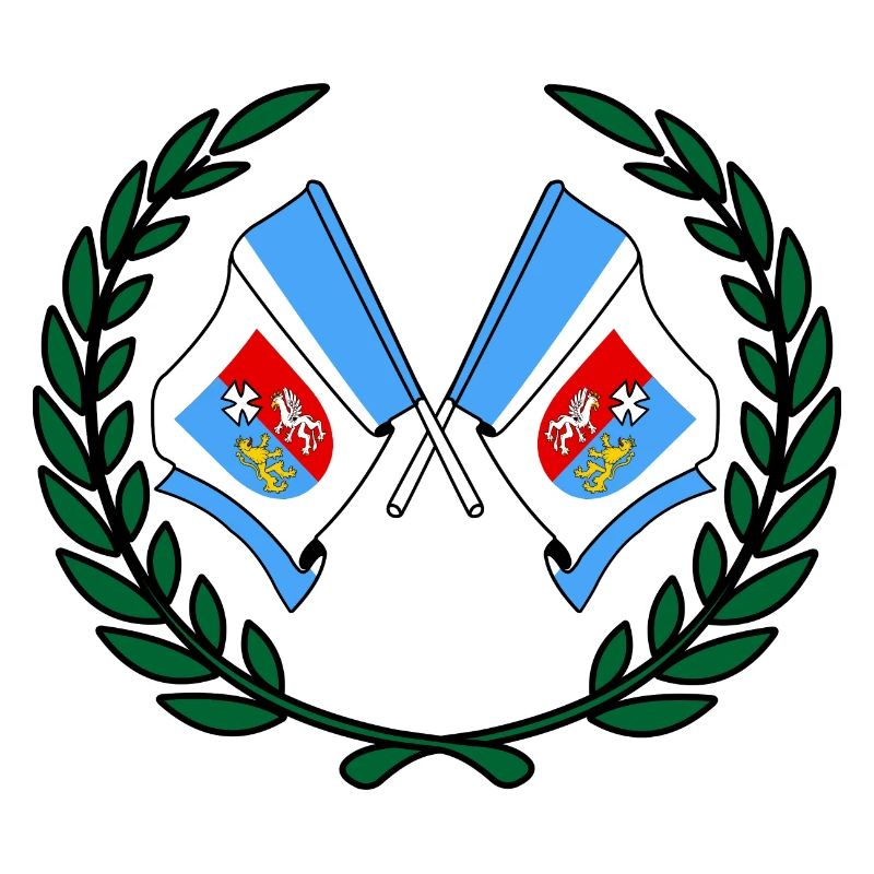 Flags Subcarpathia laurel wreath