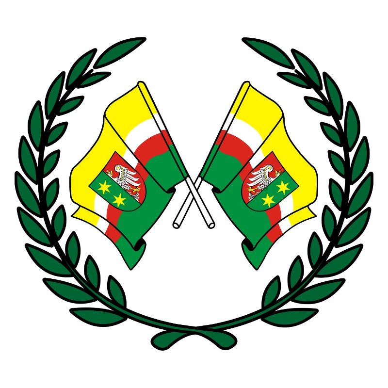 Drapeaux Couronne de laurier Lubusz