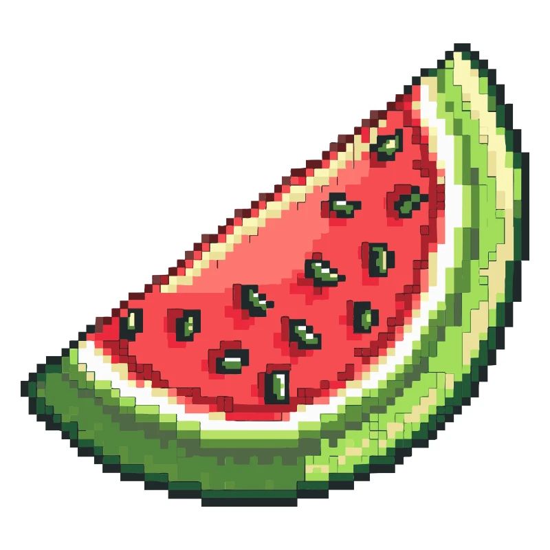 Tranche de pastèque pixel