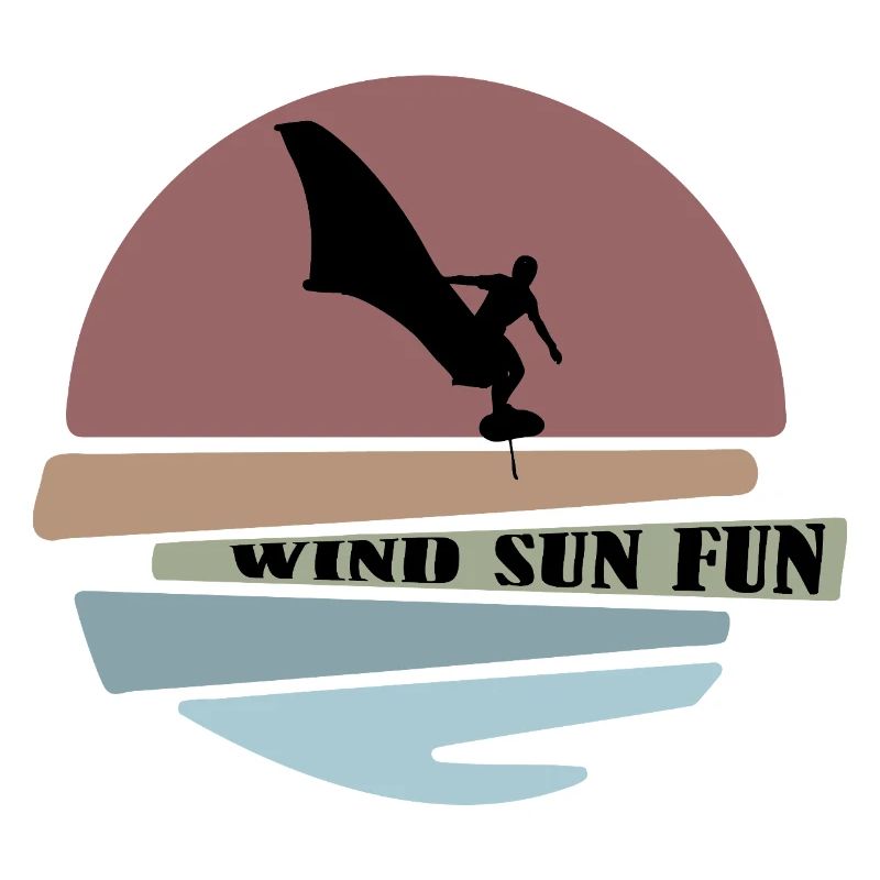 Wingfoil coucher de soleil Silhouette