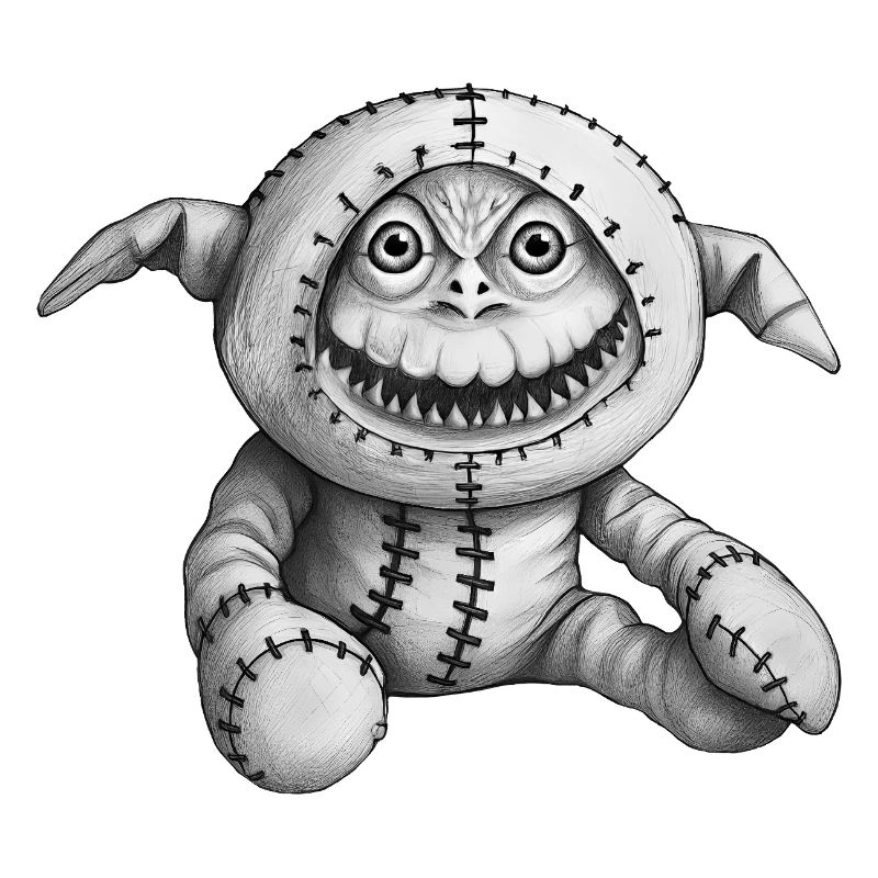 MONSTER DOLL #3 - black & white