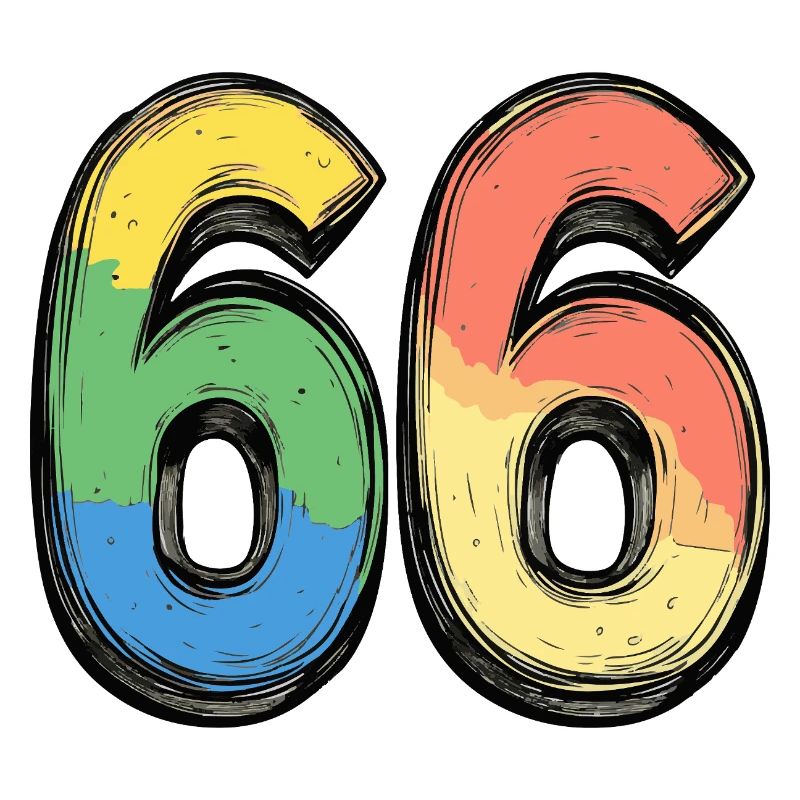 66 Numéro Coloré