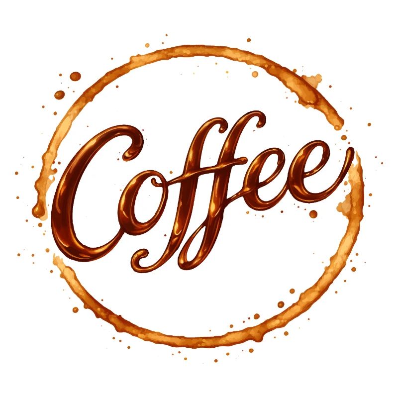 Coffee Cups Imprint Illustration