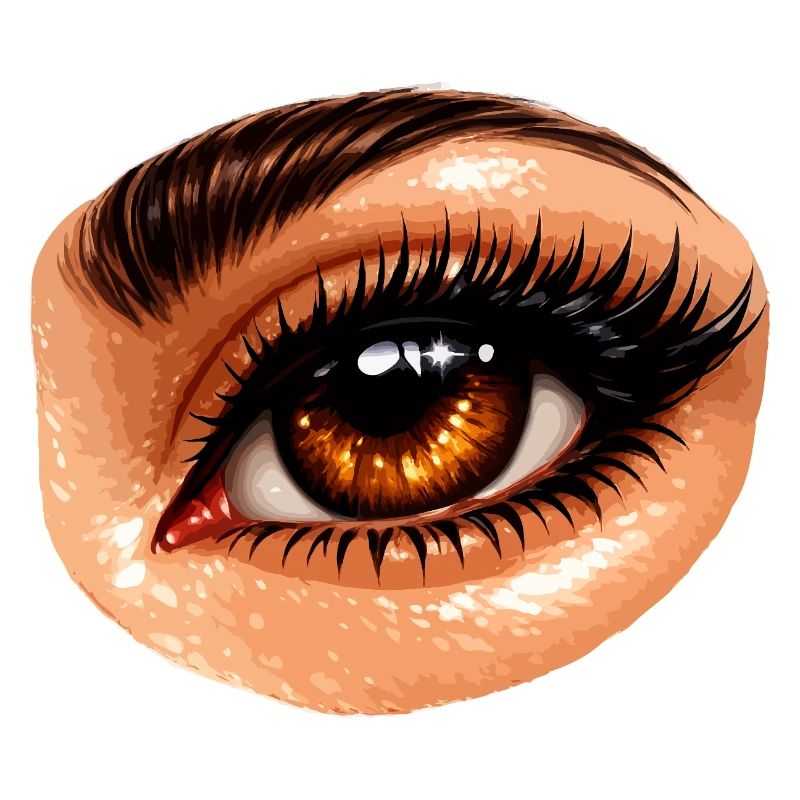Fiery Brown Eye Close-up