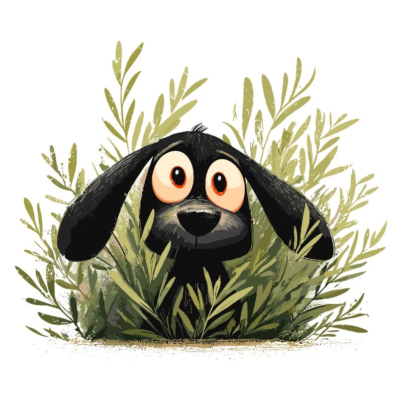 Sifflet de chien dans les buissons de la forêt