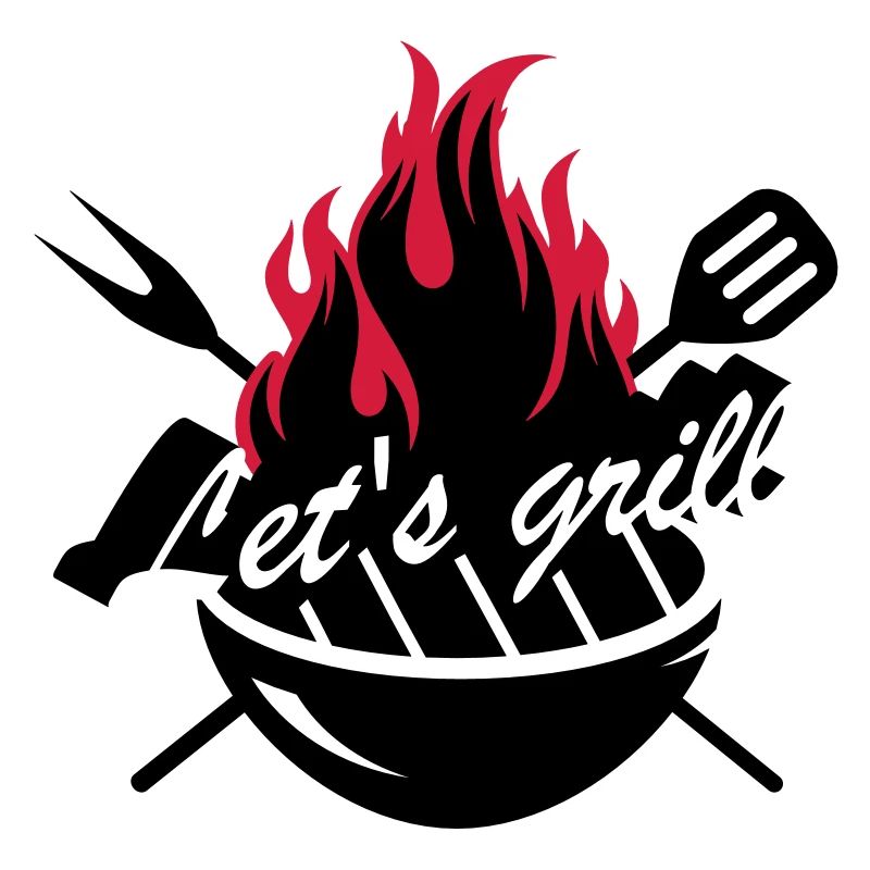 A grill with barbecue utensils