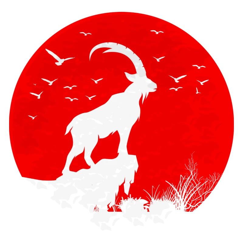 Roter Mond und Steinbock
