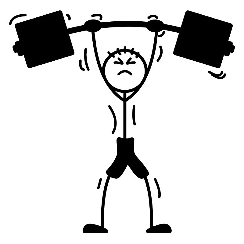 Weight training weightlifter logo, emblem