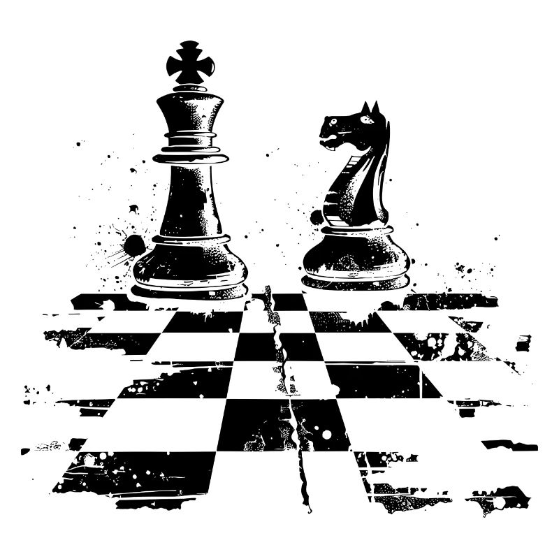 Chess Checkers and King Drawing