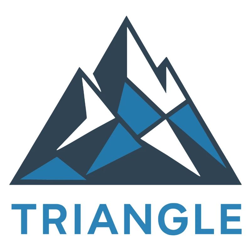 Geometric mountain motif with triangles