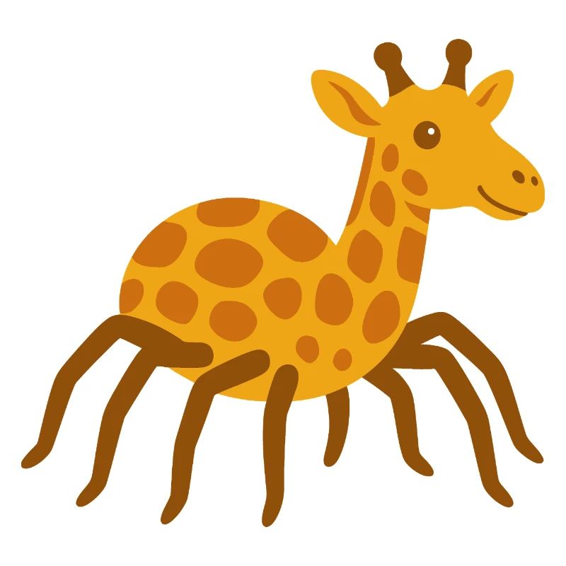 Niedliche Spinne Giraffe