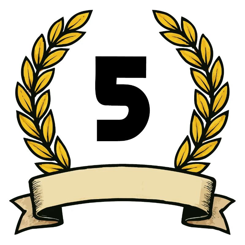 Couronne de laurier dorée numéro 5