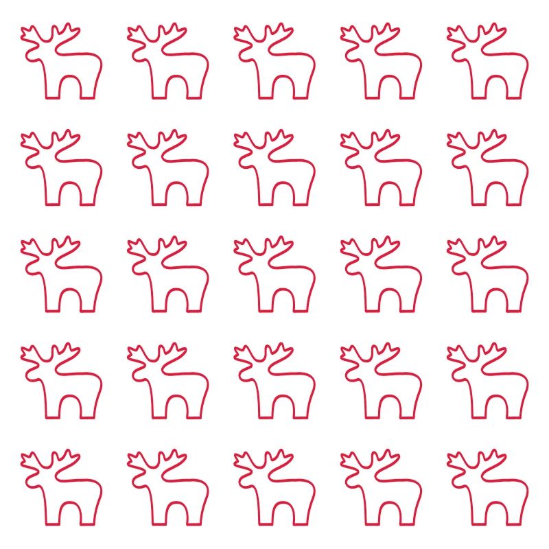 Red Reindeer Silhouette Pattern