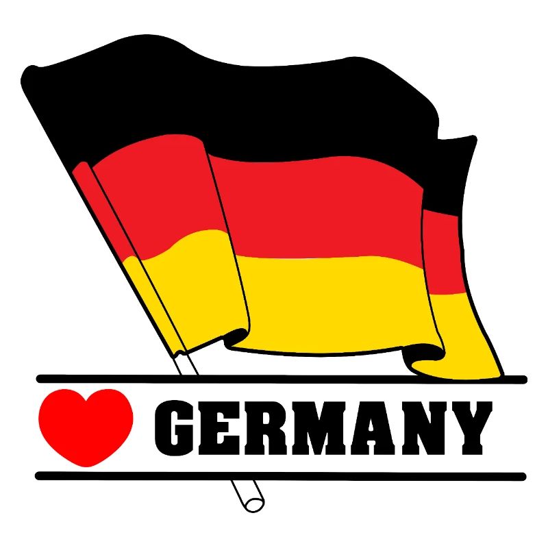 Deutsche Flagge mit Herz